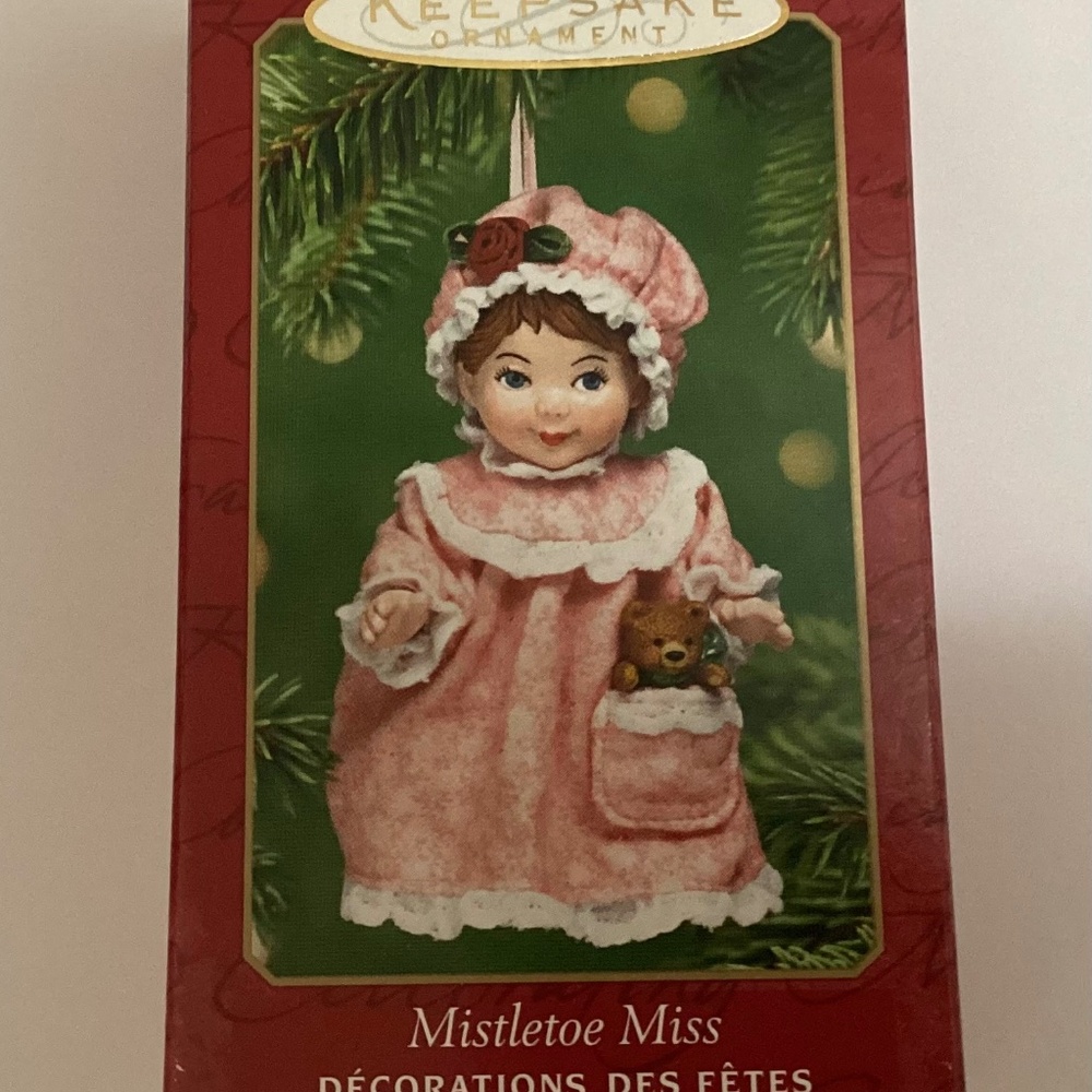 Hallmark Keepsake Ornament - “Mistletoe Miss” - Porcelain - Dated 2001